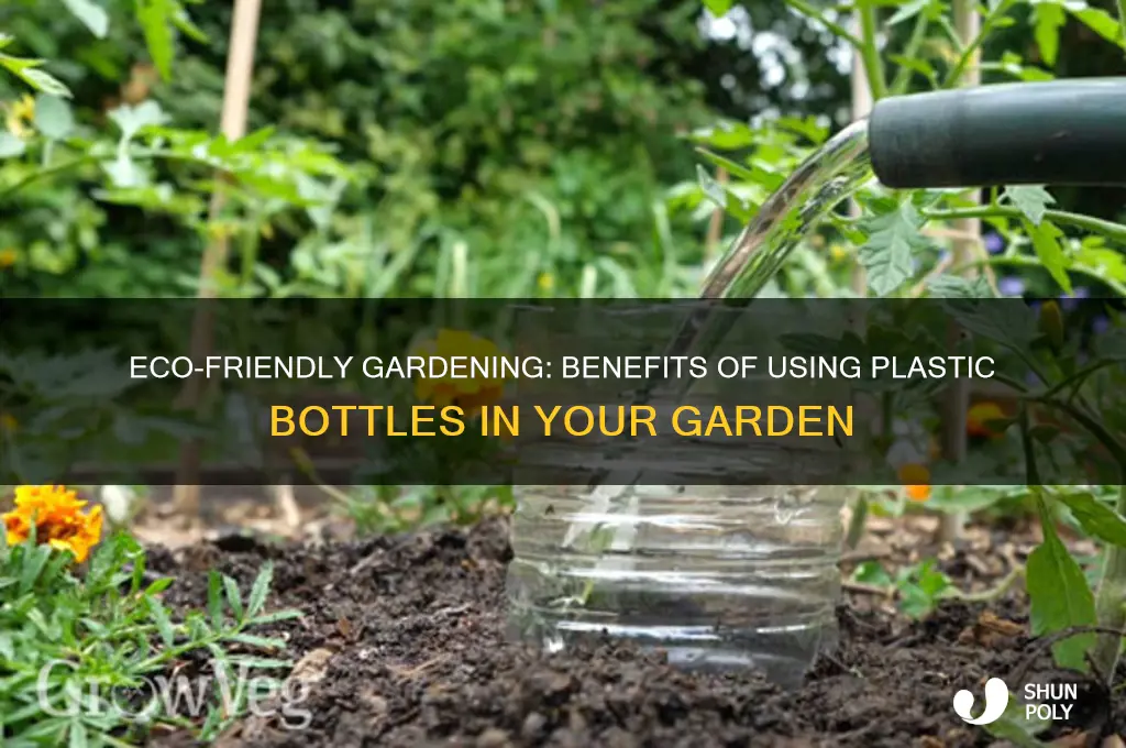 why put plastic bottles in garden