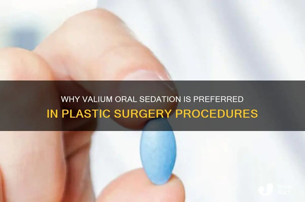 why sedate with valume oral drug in plastic surgery