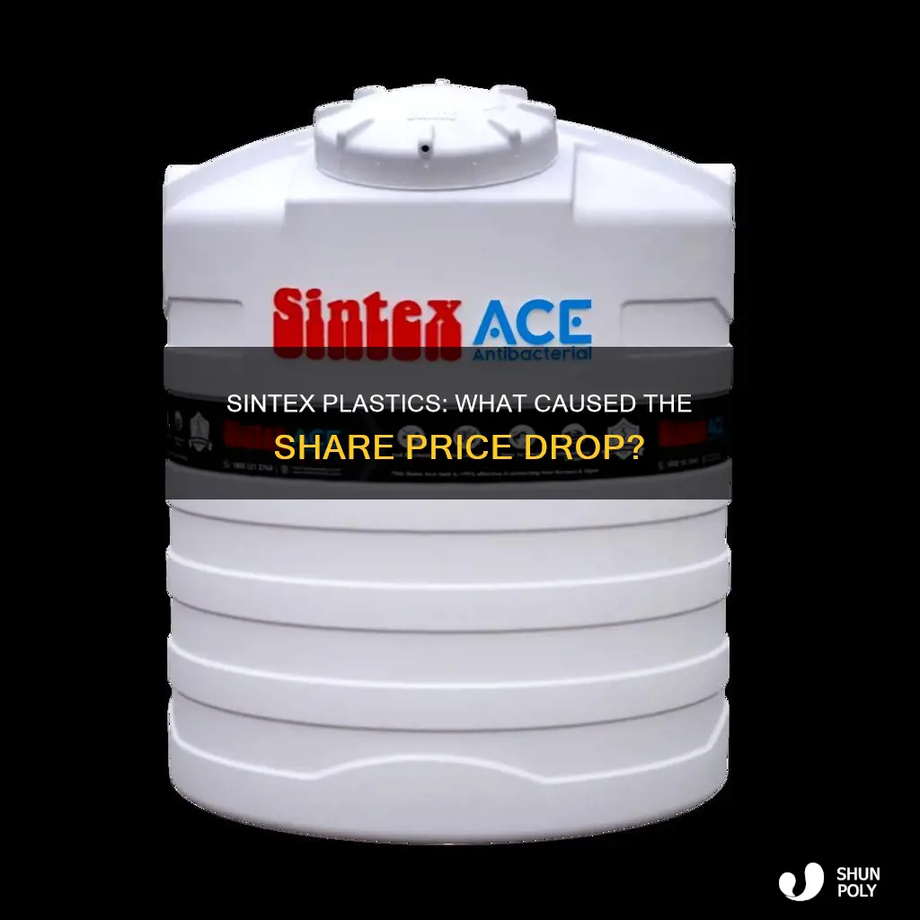 why sintex plastic share price falling