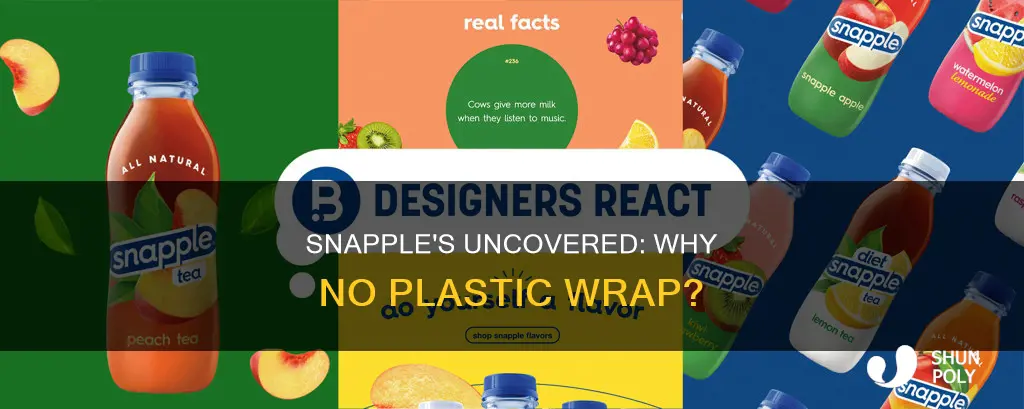 why snapple come without plastic cover