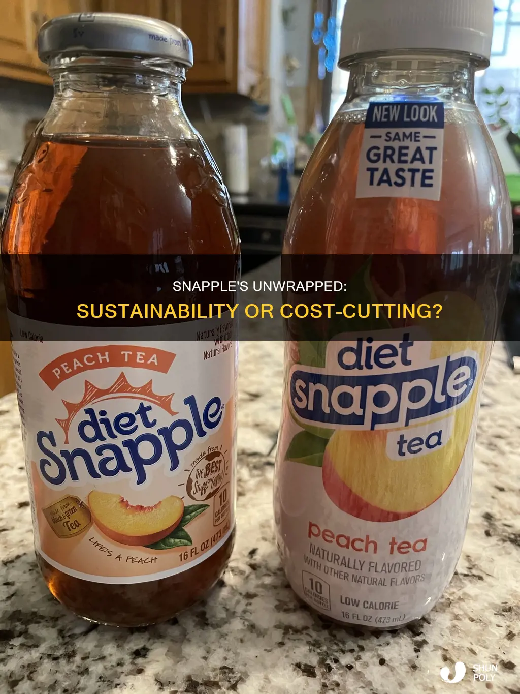 why snapple come without plastic wrapper