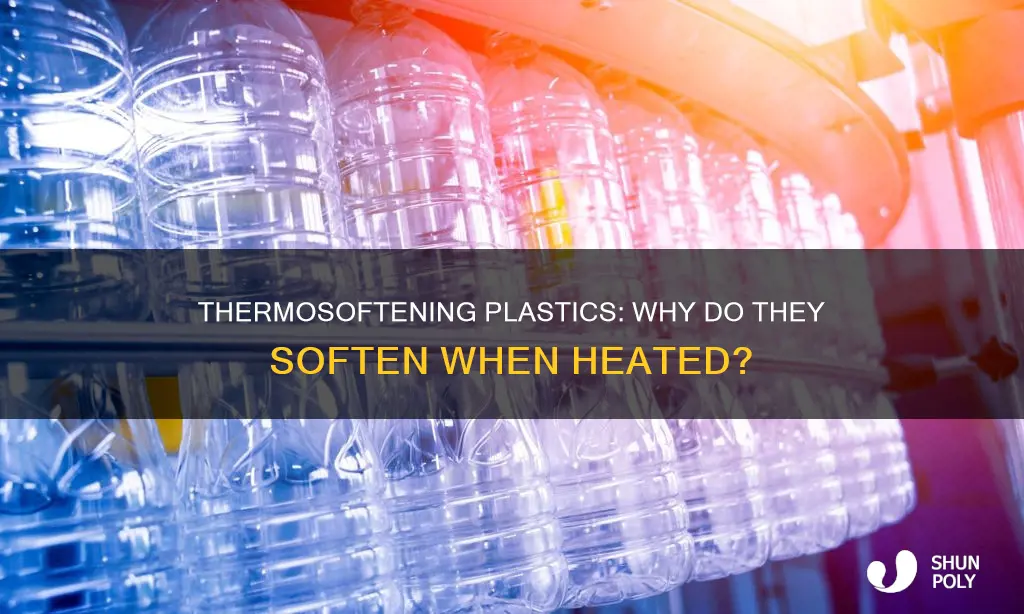 why thermosoftening plastics soften when heated