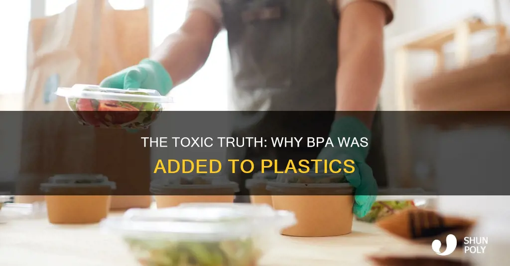 why was bisphenol a added to plastic