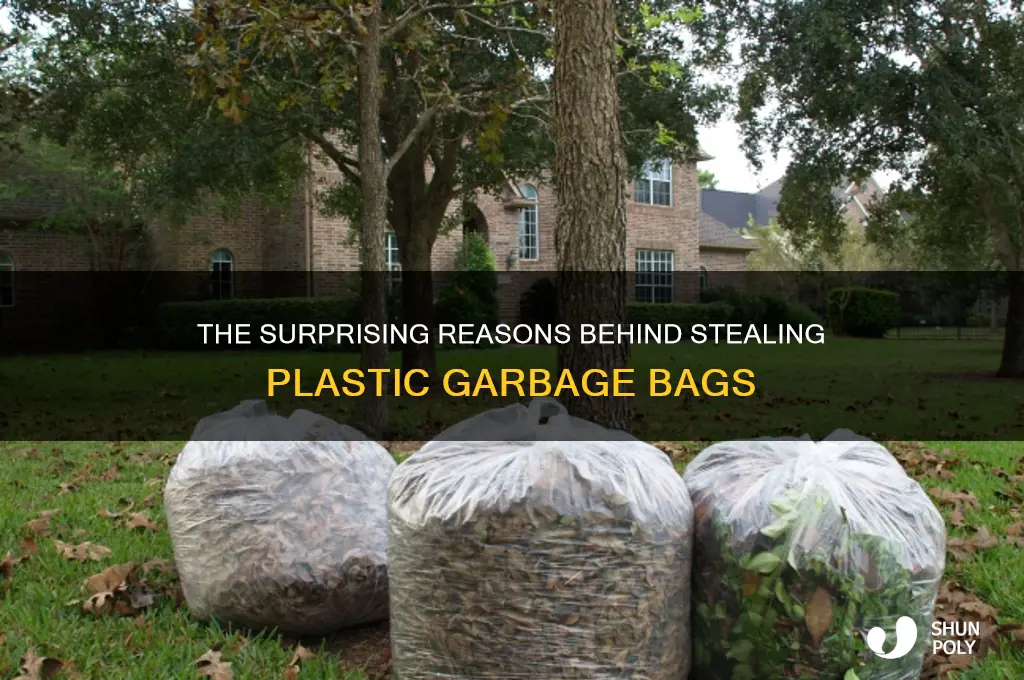 why would you steal plastic garbage bags