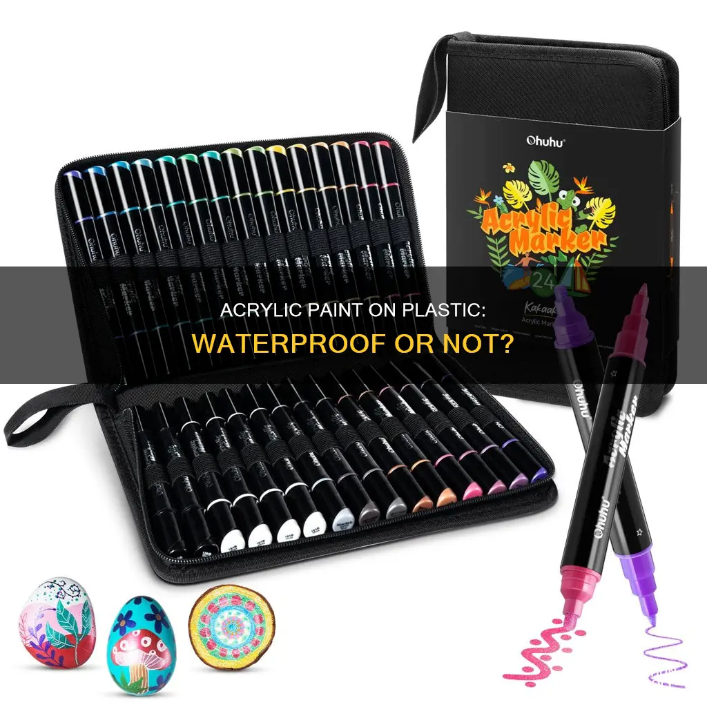 will acrylic paint stay on plastic in water