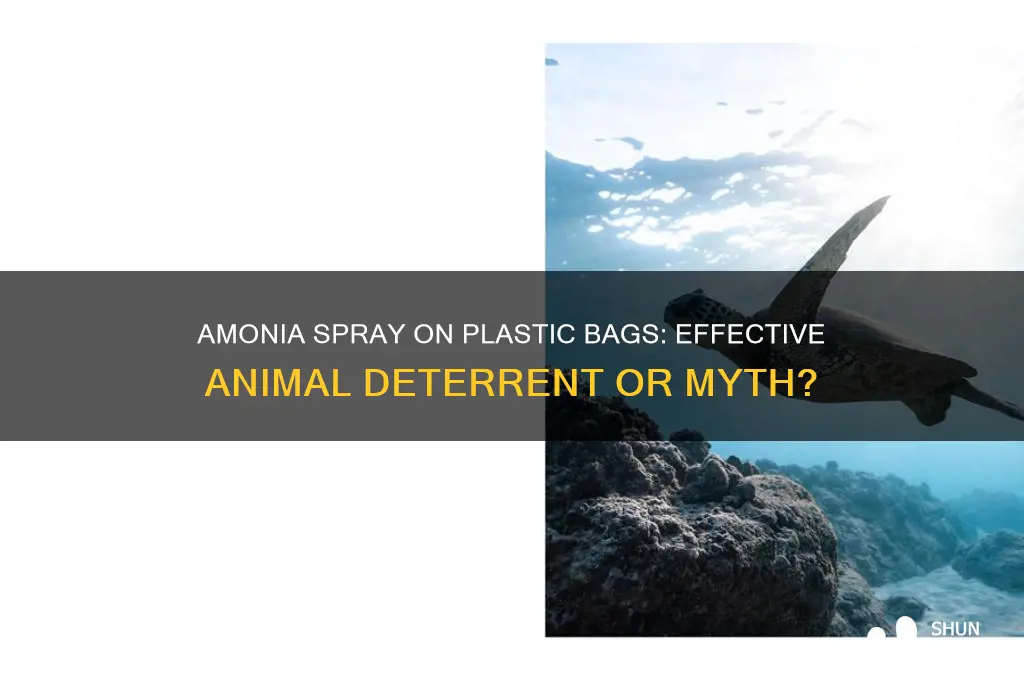 will amonia sprayed on plastic garbage bags deter animals