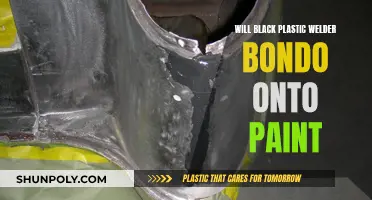 Does Black Plastic Welder Bondo Stick to Paint?