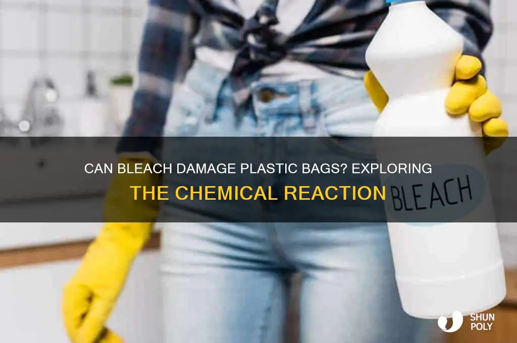 will bleach eat through a plastic bag