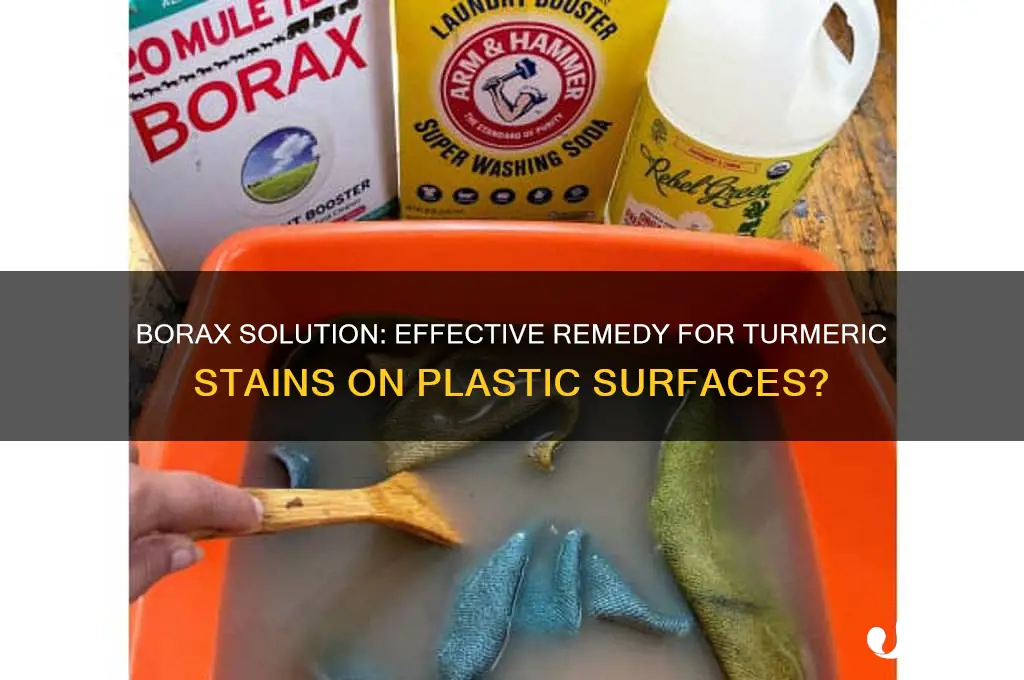 will borax remove tumeric stains from plastic