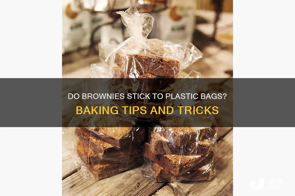 will brownies stick to a plastic bag