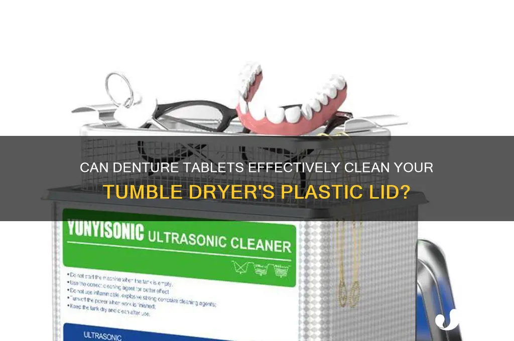 will denture tablets clean tumble plastic lid