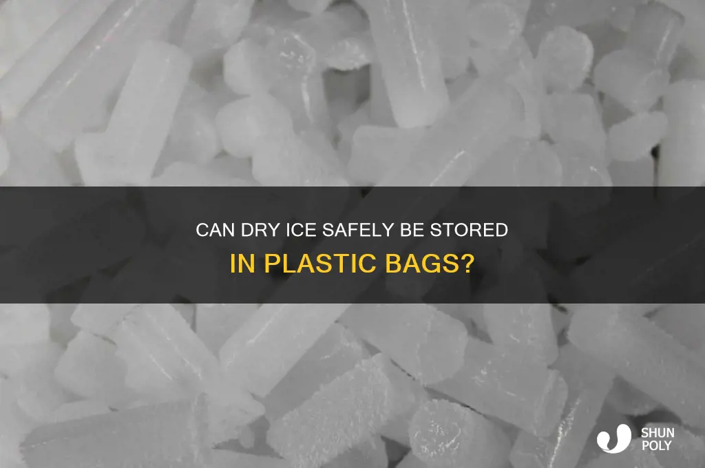 will dry ice melt plastic bag