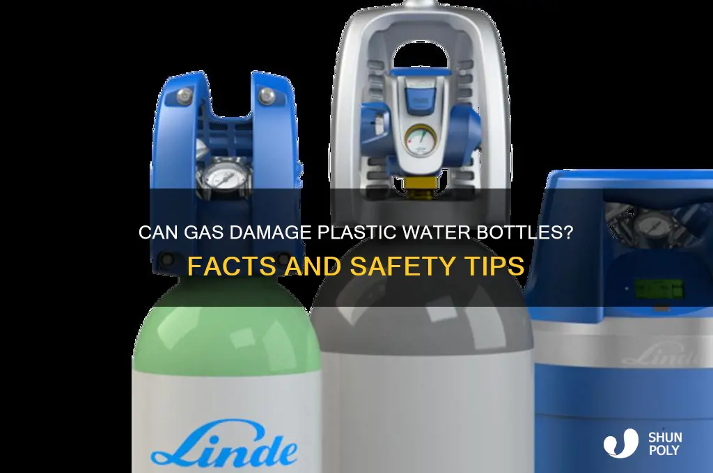 will gas eat through a plastic water bottle