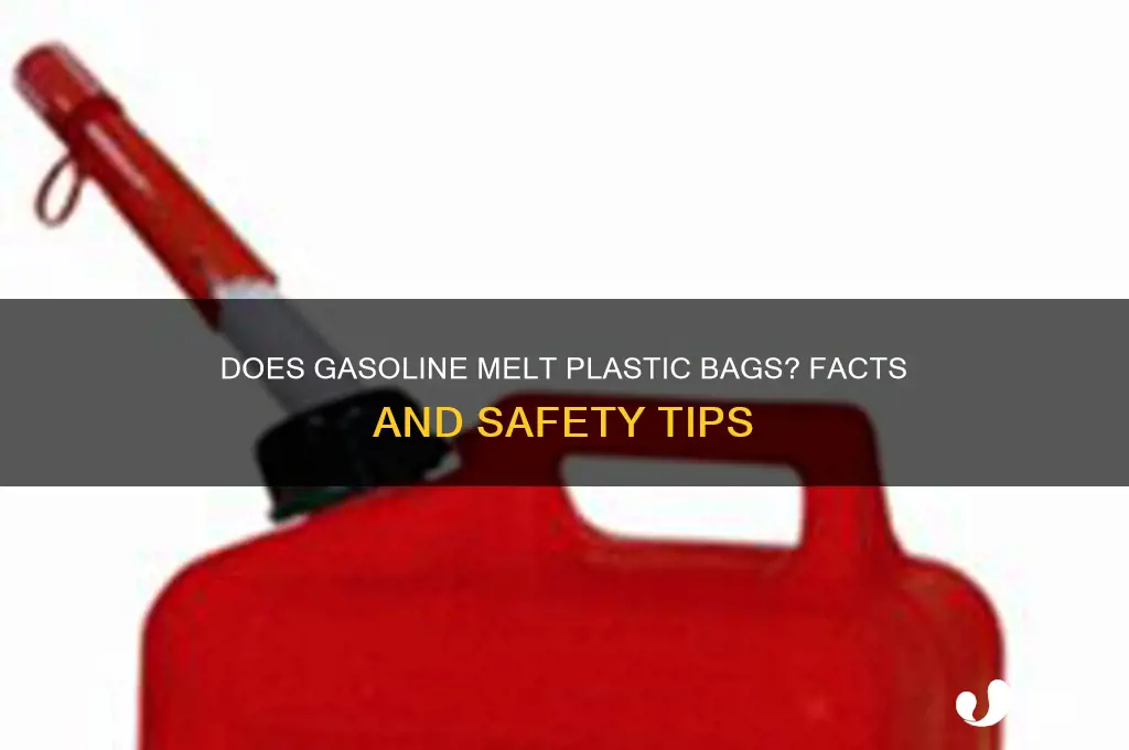 will gasoline melt plastic bags