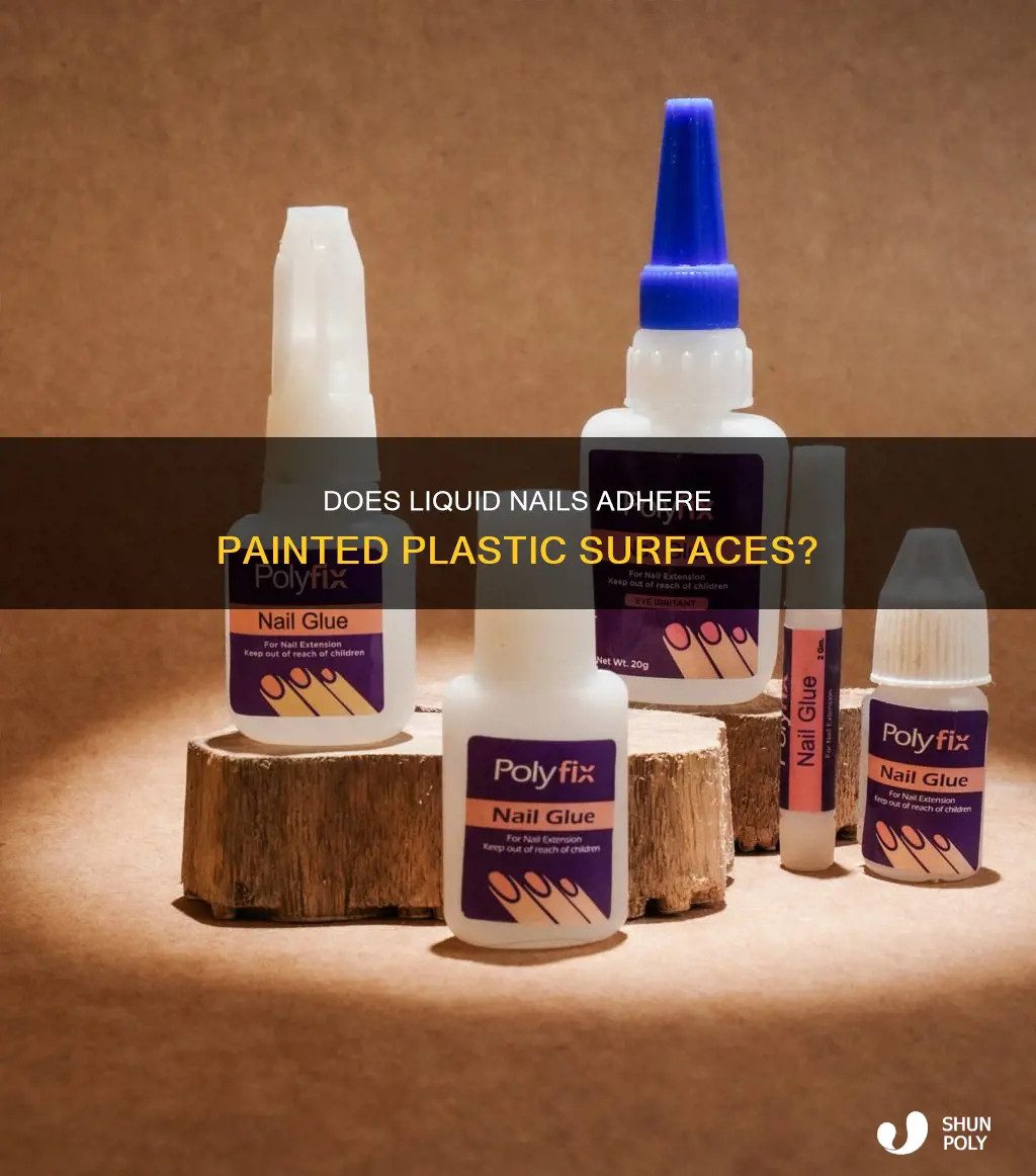 will liquid nails stick plastic to paint
