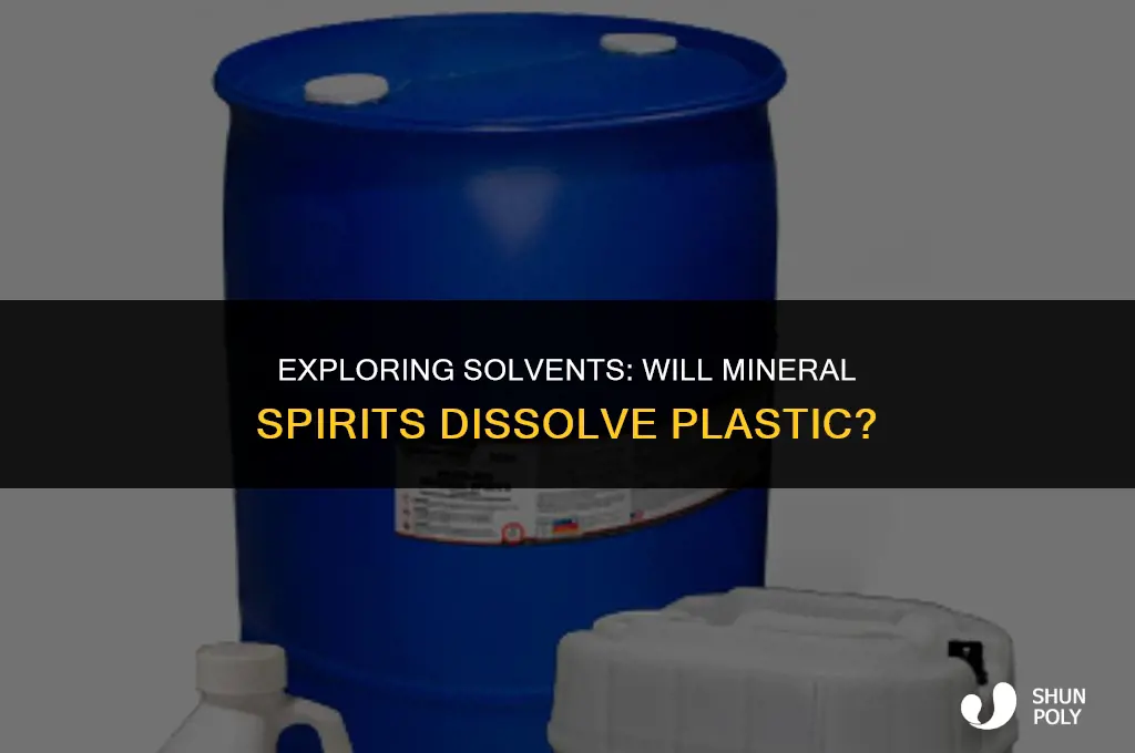 will mineral spirits dissolve plastic