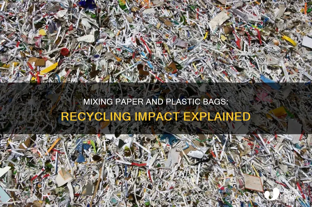 will mixing paper with plastic bags interfere with recycycling