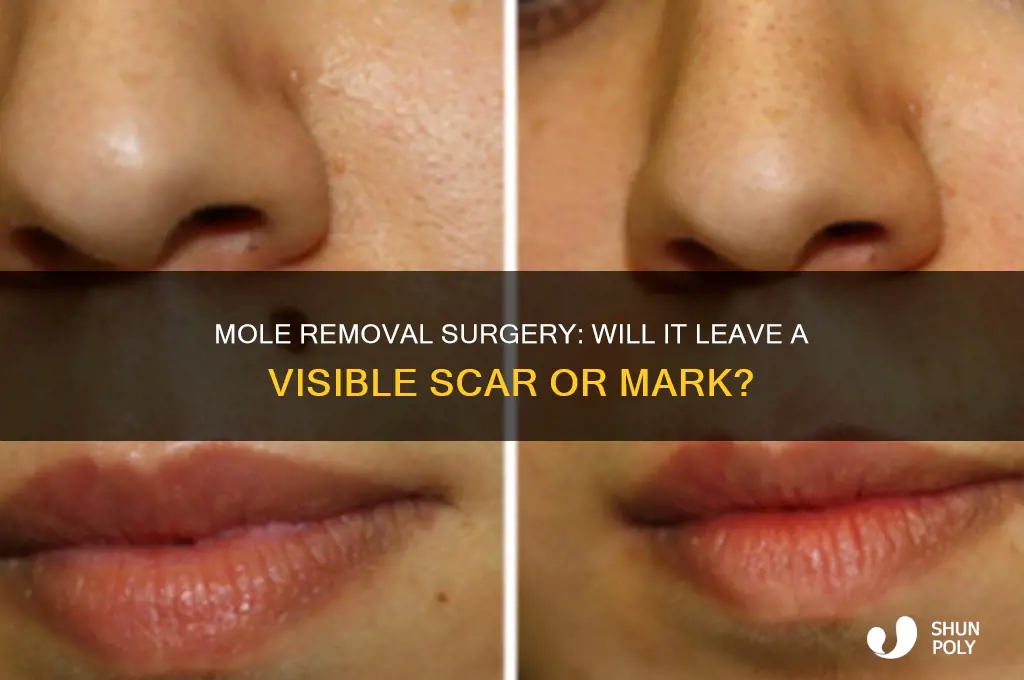 will mole plastic surgery leave mark