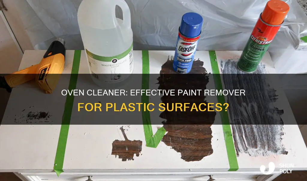 will oven cleaner remove paint from plastic