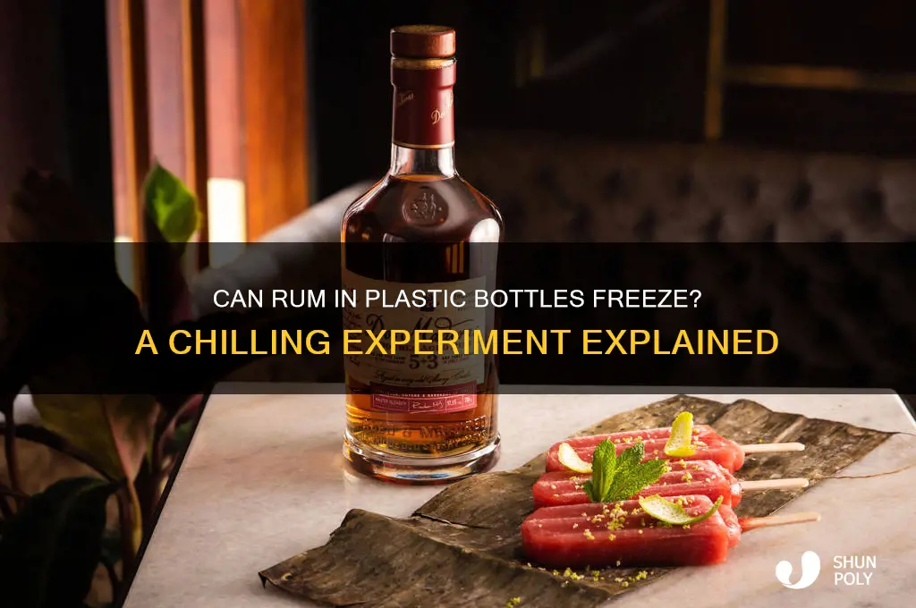 will plastic bottle of rum freeze