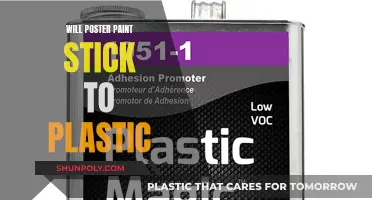 How to Stick Poster Paint on Plastic
