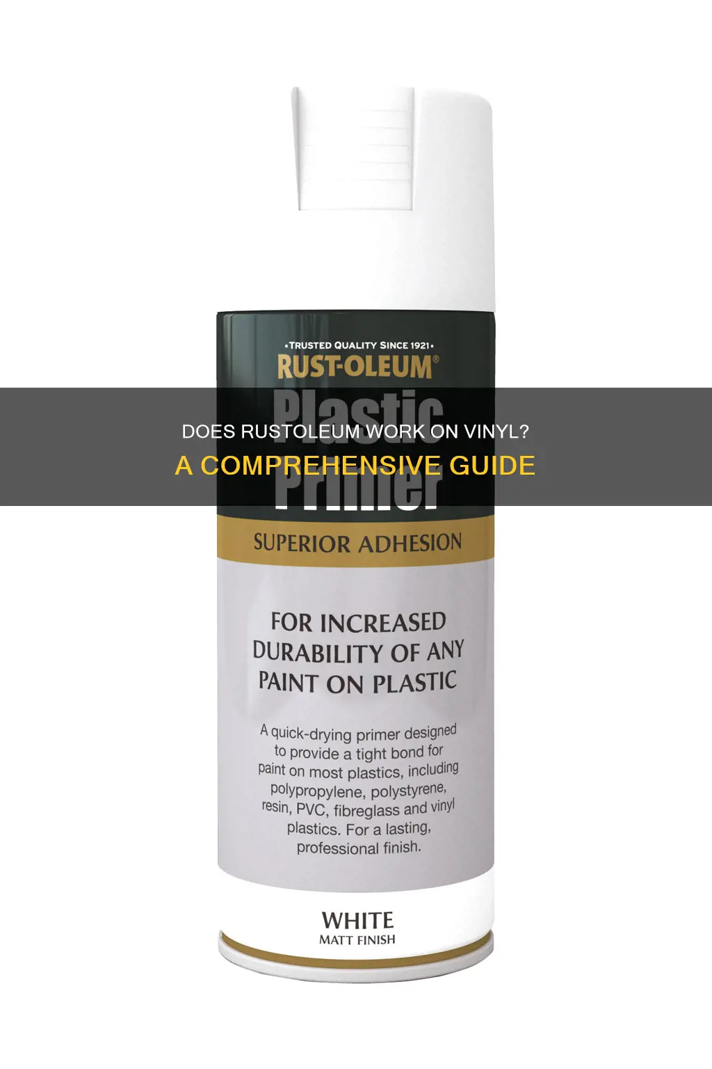 will rustoleum plastic paint work on vinyl