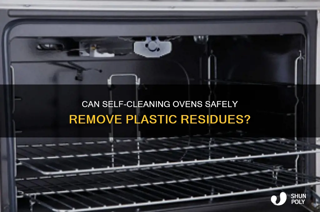 will self cleaning oven clean plastic