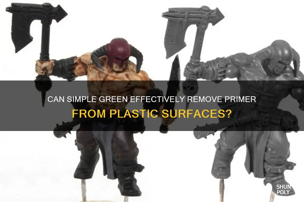 will simple green remove primer from plastic