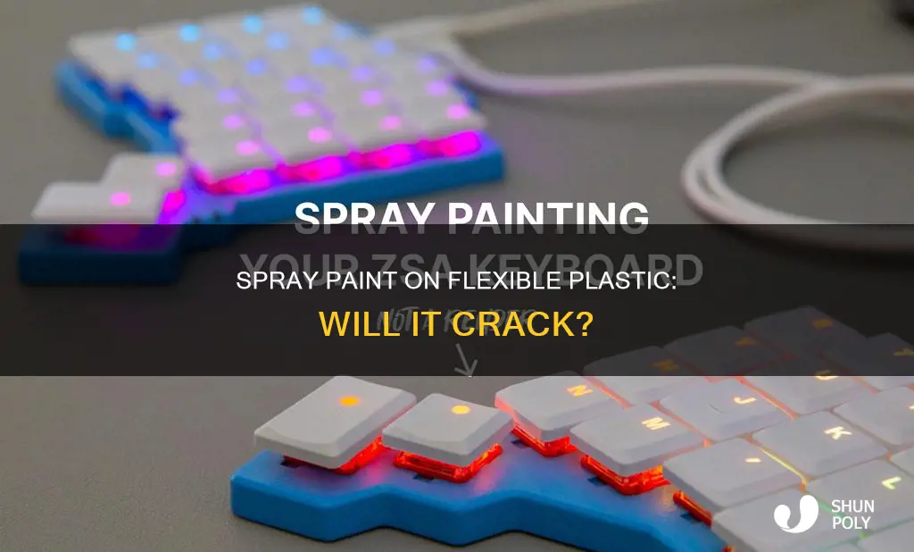 will spray paint crack on flexible plastic