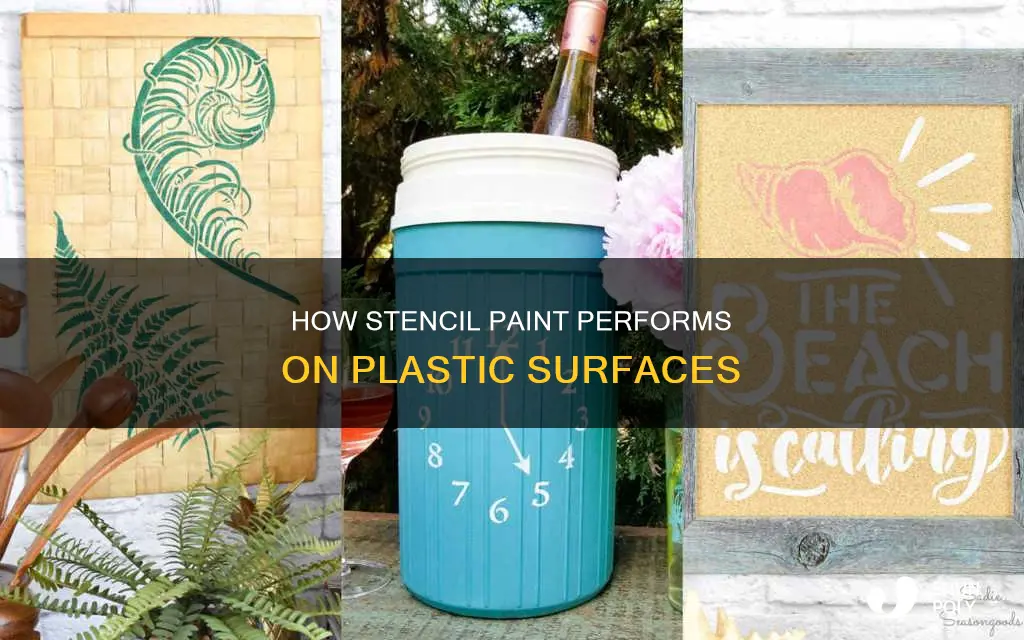 will stencil paint stay on plastic