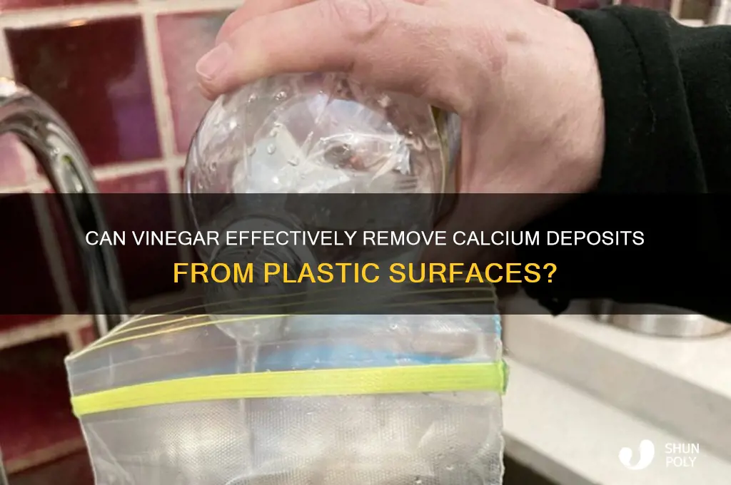will vinegar get calcium deposits off off plastic