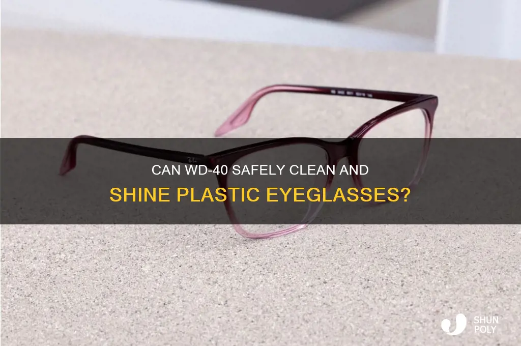 will wd40 clean your plastic eyeglasses