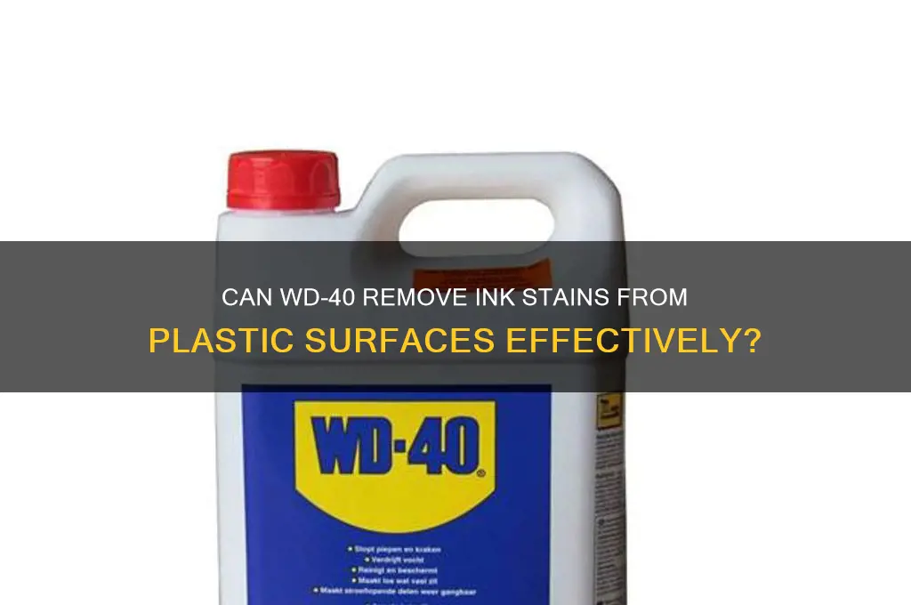 will wd40 get ink out of plastic