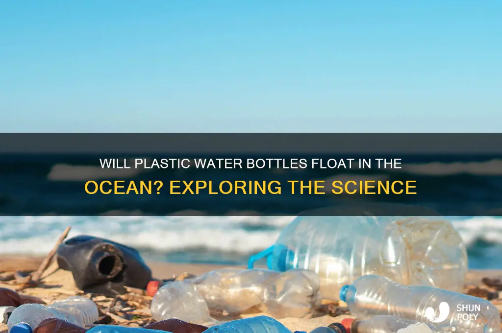 would a plastic water bottle float in the ocean