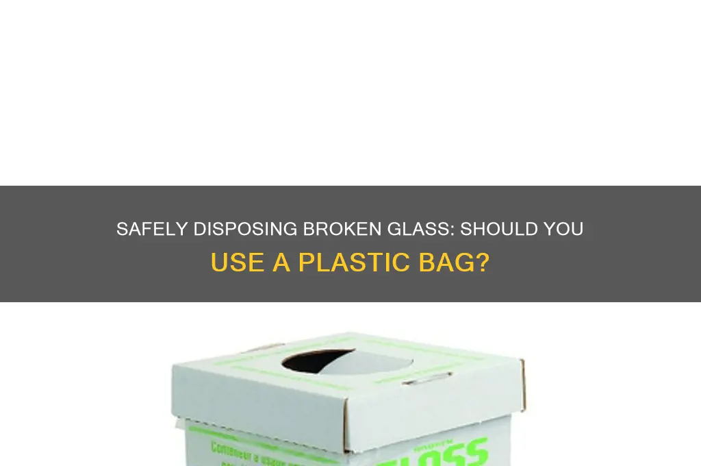 would you place broken glass in a plastic bag